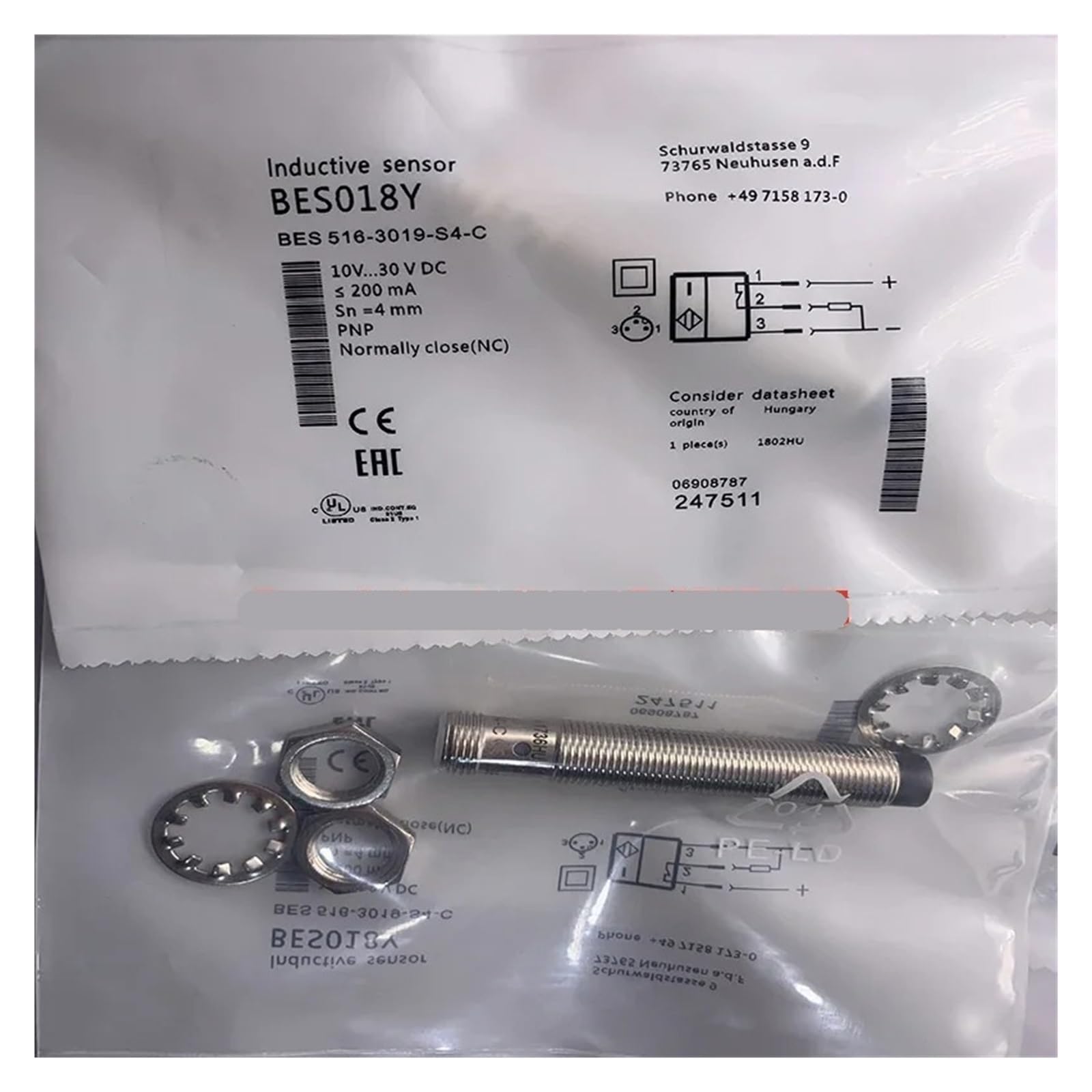 TSCFHGQI 1pcs IM18-08NNS-ZW1 IM18-08NPS-ZW1 sensor(IM18-08NPS-ZW1)