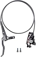 Vista 1 de Cyclon Juego de Frenos de Disco Hidráulicos MTB, Frenos Hidráulicos de Aleación de Aluminio Negro/Rojo para Bicicleta de Montaña, Freno Hidráulico