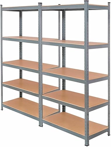 Miniatura 4 de Tangkula Estantes de almacenamiento de 72 pulgadas, estante de garaje de 5 niveles con marco de acero resistente, estantería de almacenamiento
