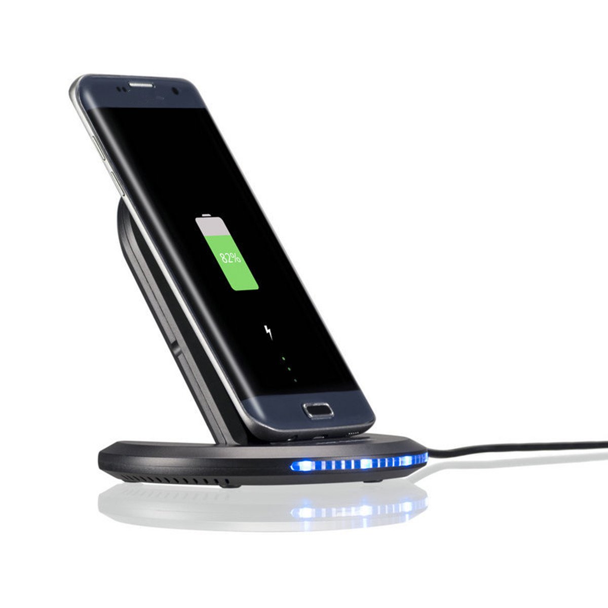 2-cewki 12 W Qi Bezprzewodowa Ładowarka Indukcyjna do Szybkiego Ładowania Stacja Dokująca do iPhone X/8/Plus Samsung S8