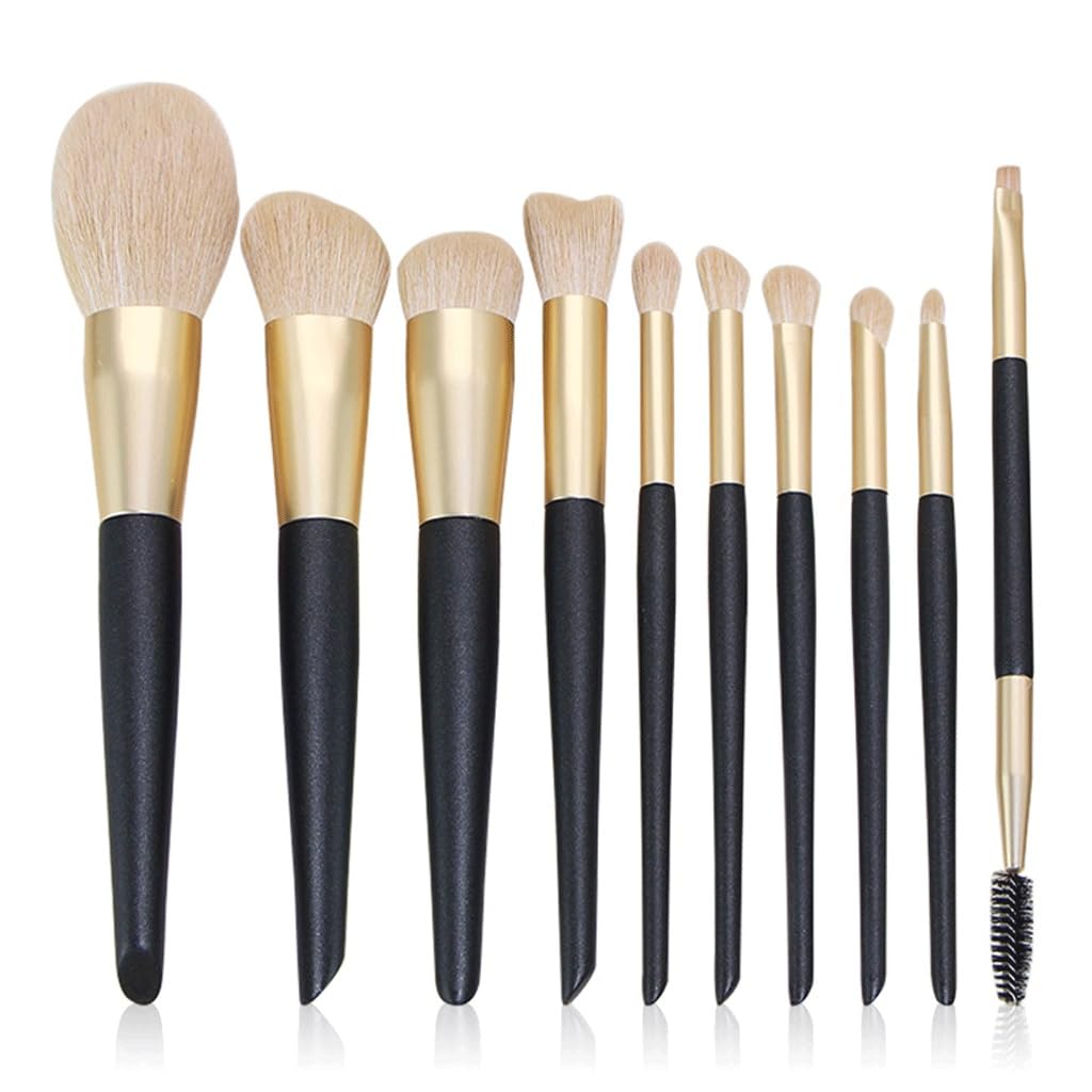 Set di pennelli for Trucco, 10 Pezzi, Set Completo di Strumenti for Riparare ombretti in Polvere e Bellezza con pennelli