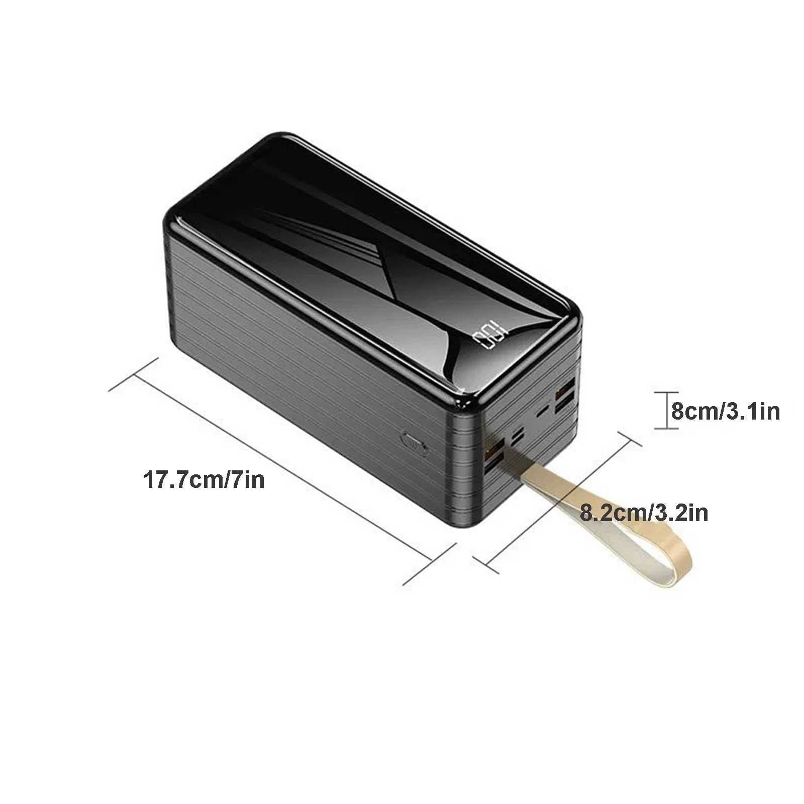 Caricatore portatile Power Bank Batteria esterna a ricarica rapida Power Bank 80000/100000Mah Caricabatterie portatile Batteria esterna con display digitale LCD 3 Ingressi 4 Uscite Ricarica
