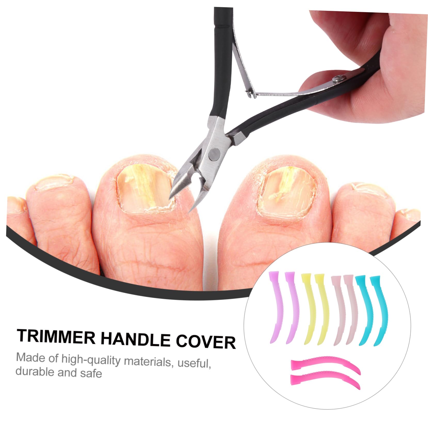 3 Set Copertura Forbicine Cuticole Silicone Antiscivolo Per Manicure E Domestico Facile Installare E Riutilizzabile 5 Paia*3