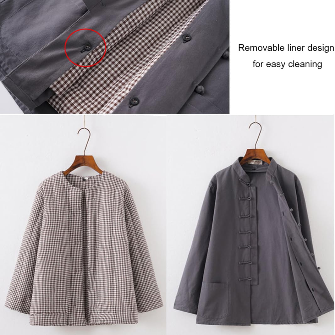Inverno Cotone Tai Chi Uniforme Addensato Costume da tange Caldo Uomini Cinesi Abiti Tradizionali Kung Fu Abiti Ala di Cotone Chun, Giacca da Arti Marziali a Maniche coffee-4XL