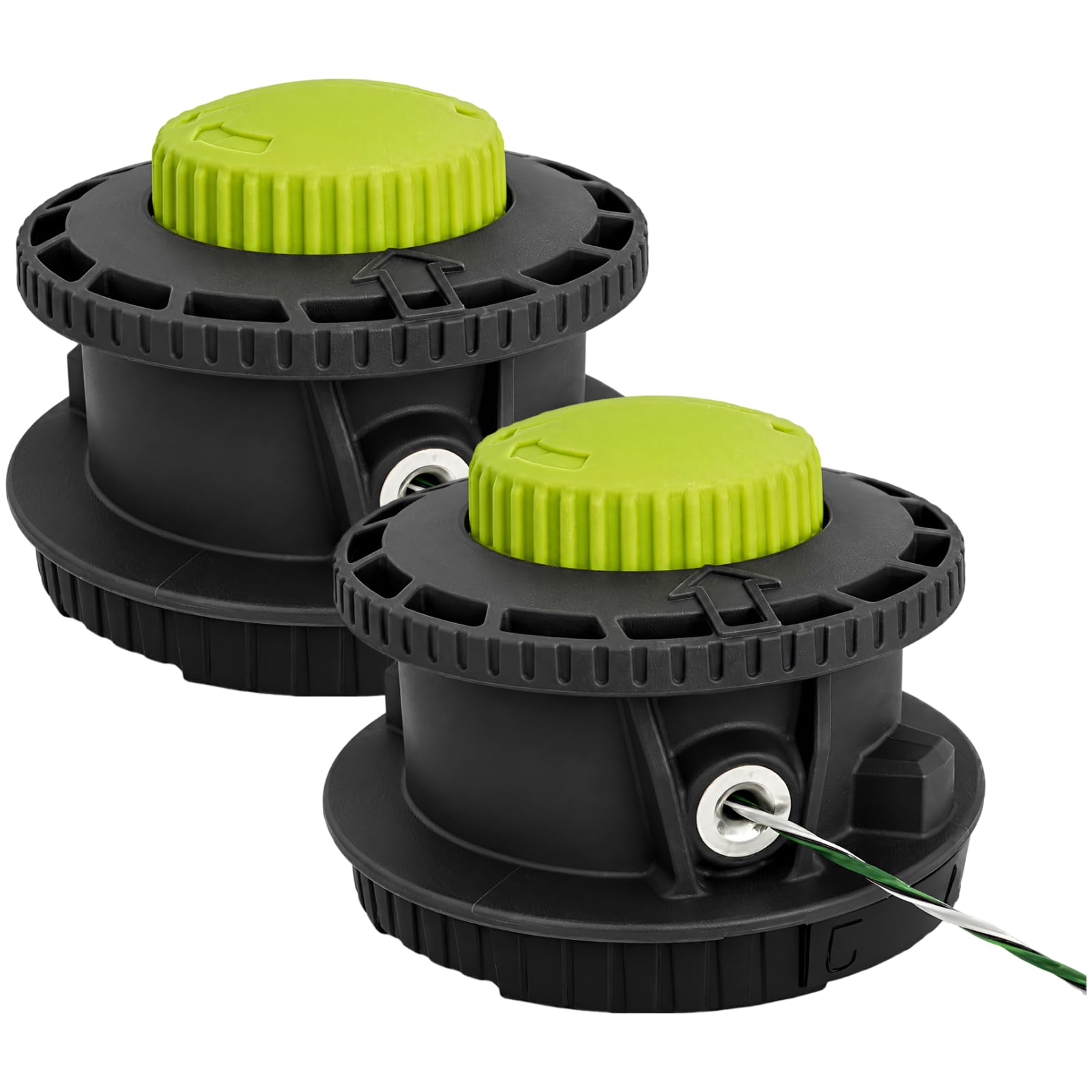 Lot de 2 têtes de coupe de remplacement compatibles Ry061 et R33L, avance par pression avec fil torsadé pour coupe-bordure RY15526, remplace la pièce 314608005 pour tondre le gazon
