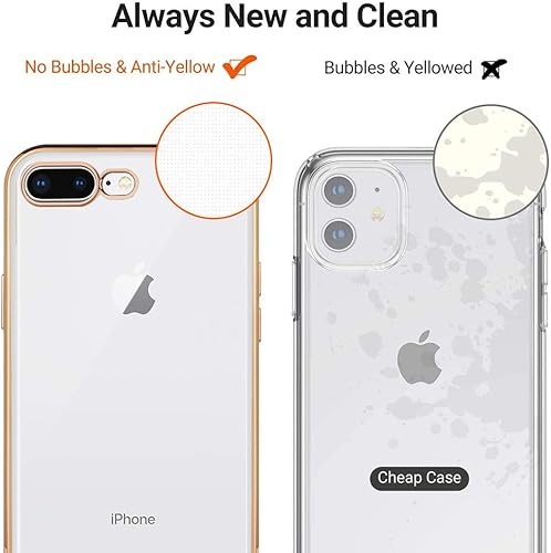 Miniatura 3 de MOWIME Funda transparente para iPhone 7 Plus iPhone 8 Plus, carcasa transparente de TPU suave, antiarañazos, a prueba de golpes, color blanco