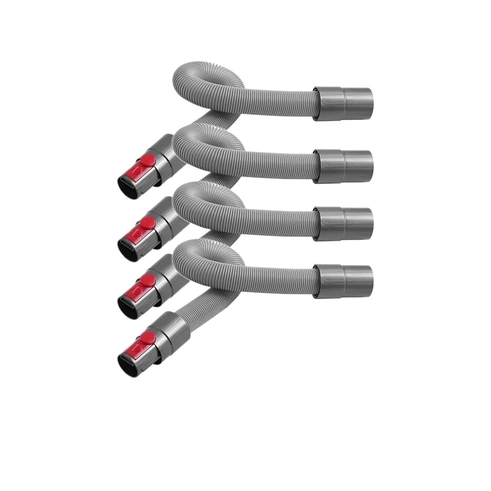 Accessoire de tuyau d'extension flexible durable, tube télescopique, pièce d'installation facile, compatible avec Dyson, outil d'aspirateur V7 V8 V10 V11 V15(4pcs)