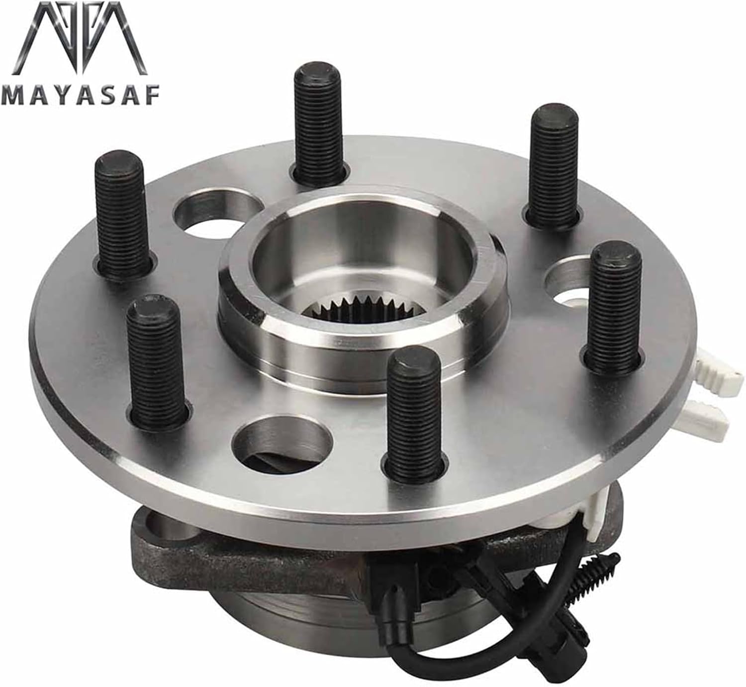MAYASAF 515024 Front Wheel Hub Bearing Assembly 6 lugs w/ABS for Chevy 1995-2000 Tahoe 4WD/for GMC Yukon 4WD, 1995-1999 K1500 (Suburban), 1995 K2500 (Suburban)