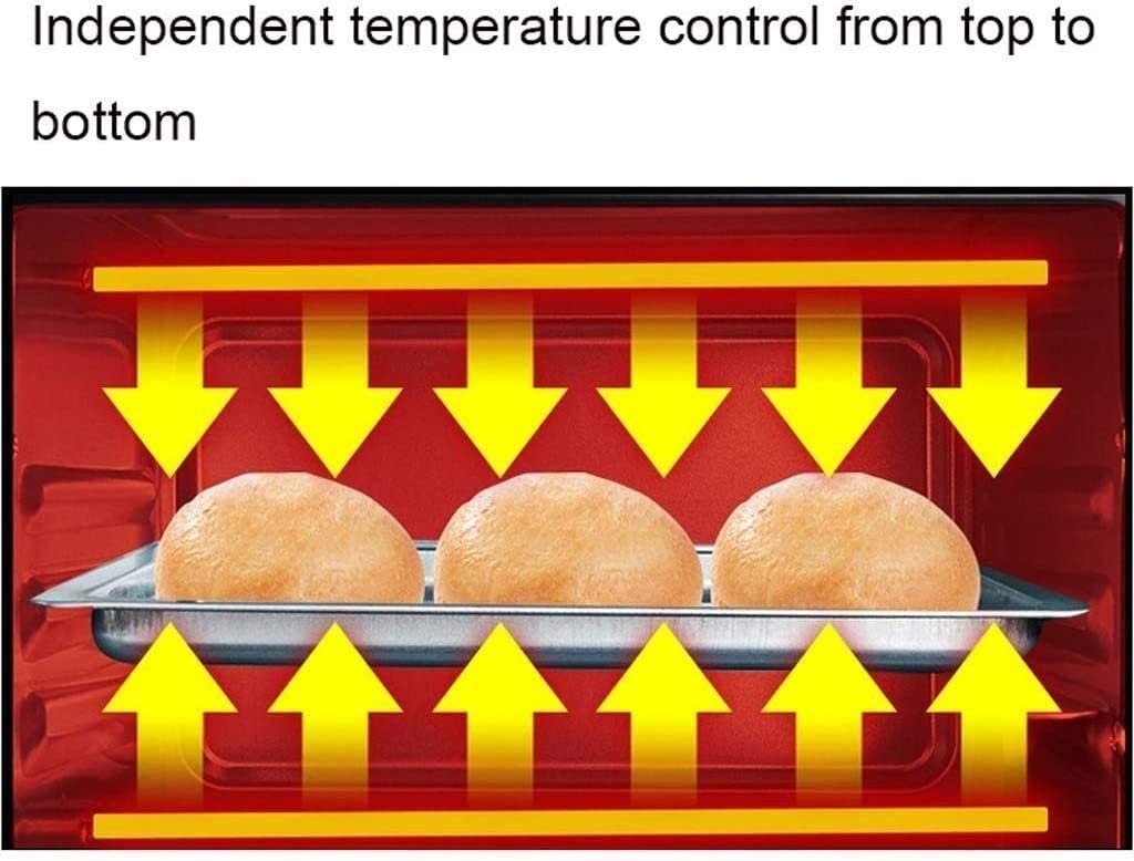 Forno Multifunzione ， Forno tostapane a convezione da appoggio ， con teglia e griglia per Grill Mini Forno da 12 Litri Griglia per Temperatura Regolabile e Vassoio per briciole Utile