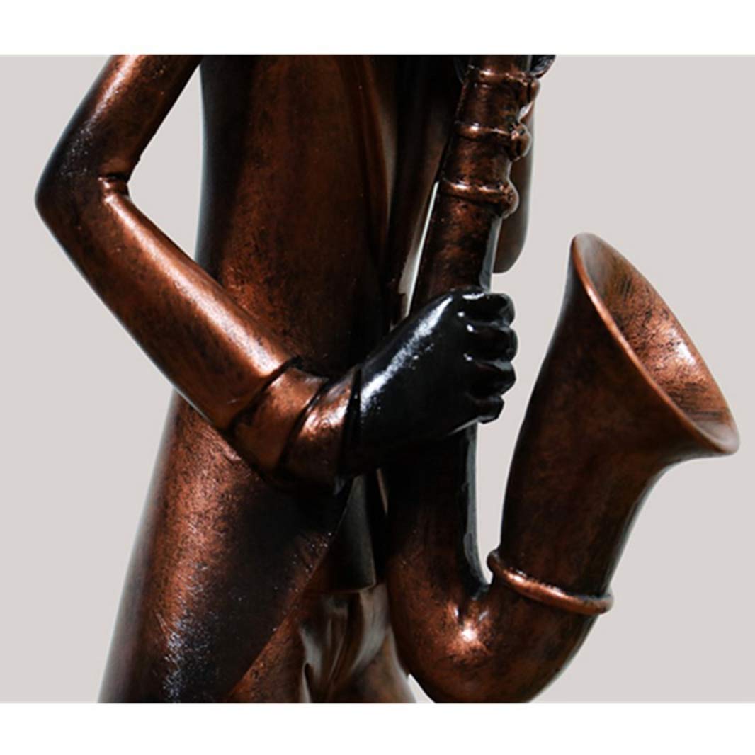Per casa e cucina Figurine da collezione Statue Figurine da collezione Scultura Artigianato in resina Moderna Musica Band Statue Jazz Music Player Sculture Retro Home Office Bar Cafe Ornamenti (G)