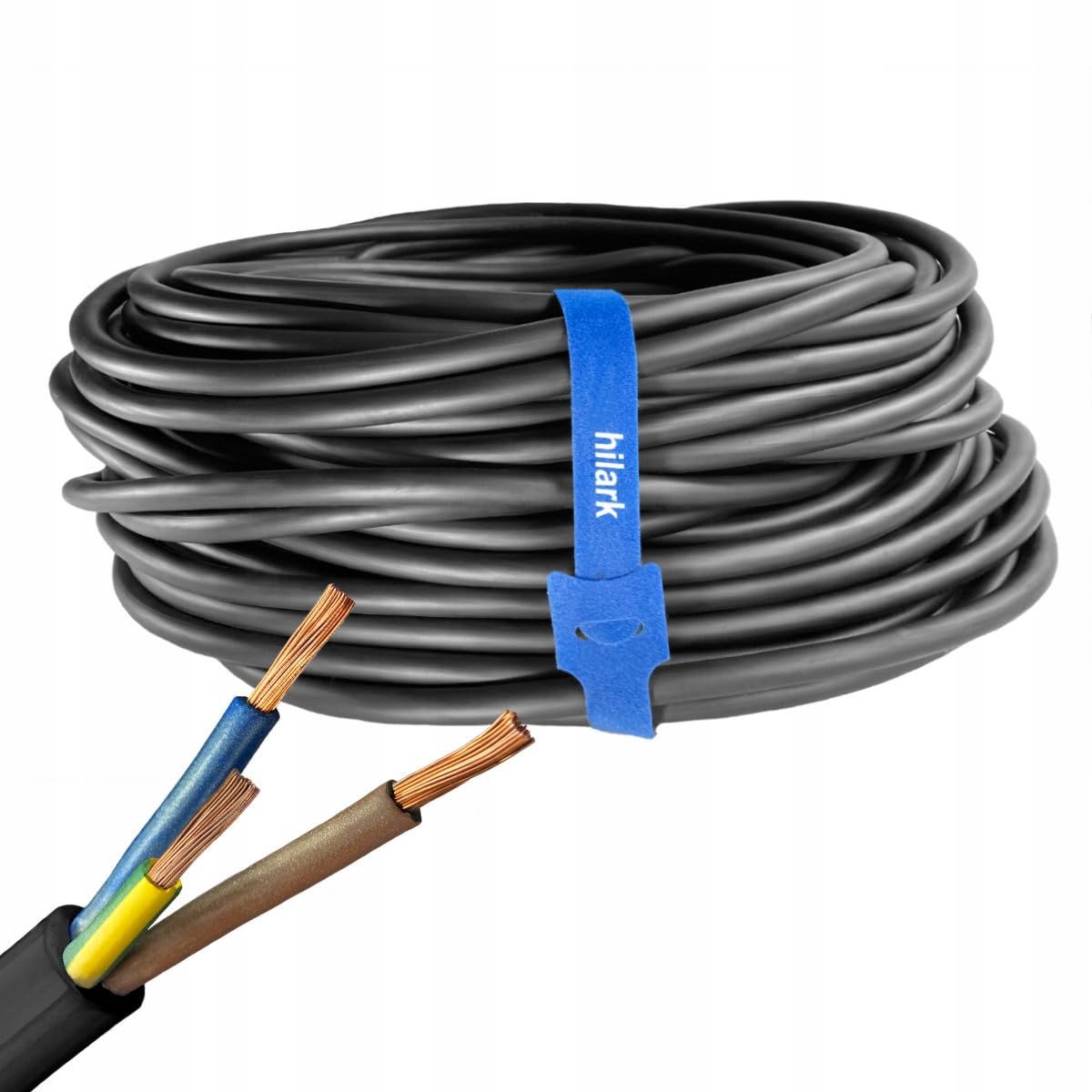 Hilark Cable Tech Câble en Caoutchouc H05RR-F Ow 3x2,5 Souple 100% cuivre 25m