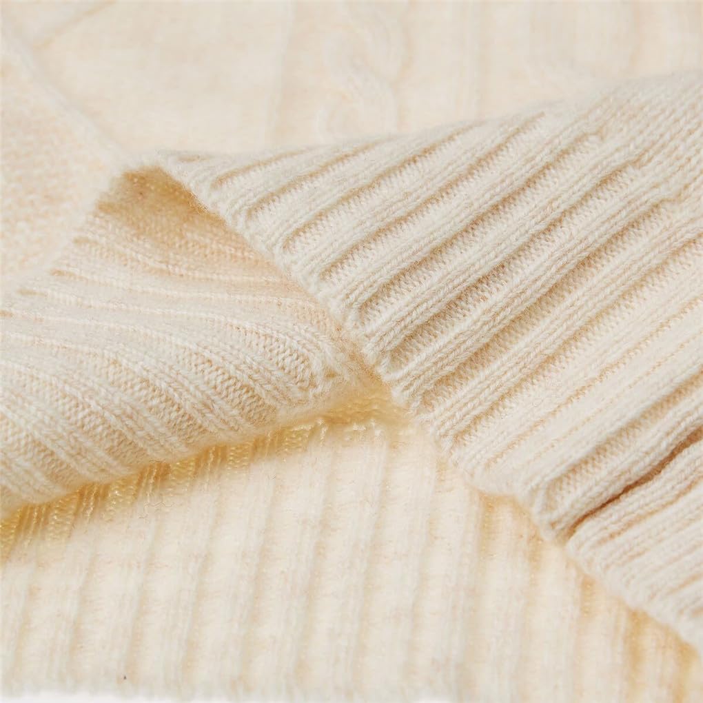 Jegsnoe Kaschmirpullover Damen Strickpullover Wolle Rollkragen Langarm Strickpullover Winter Herbst Pullover