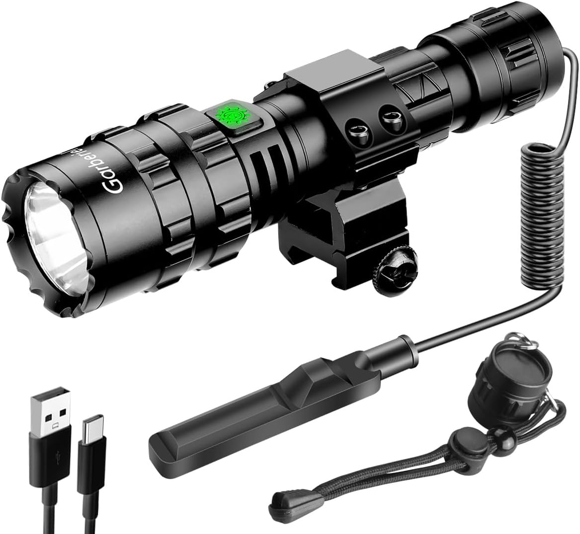 Tactical Flashlight with Picatinny Rails Mount