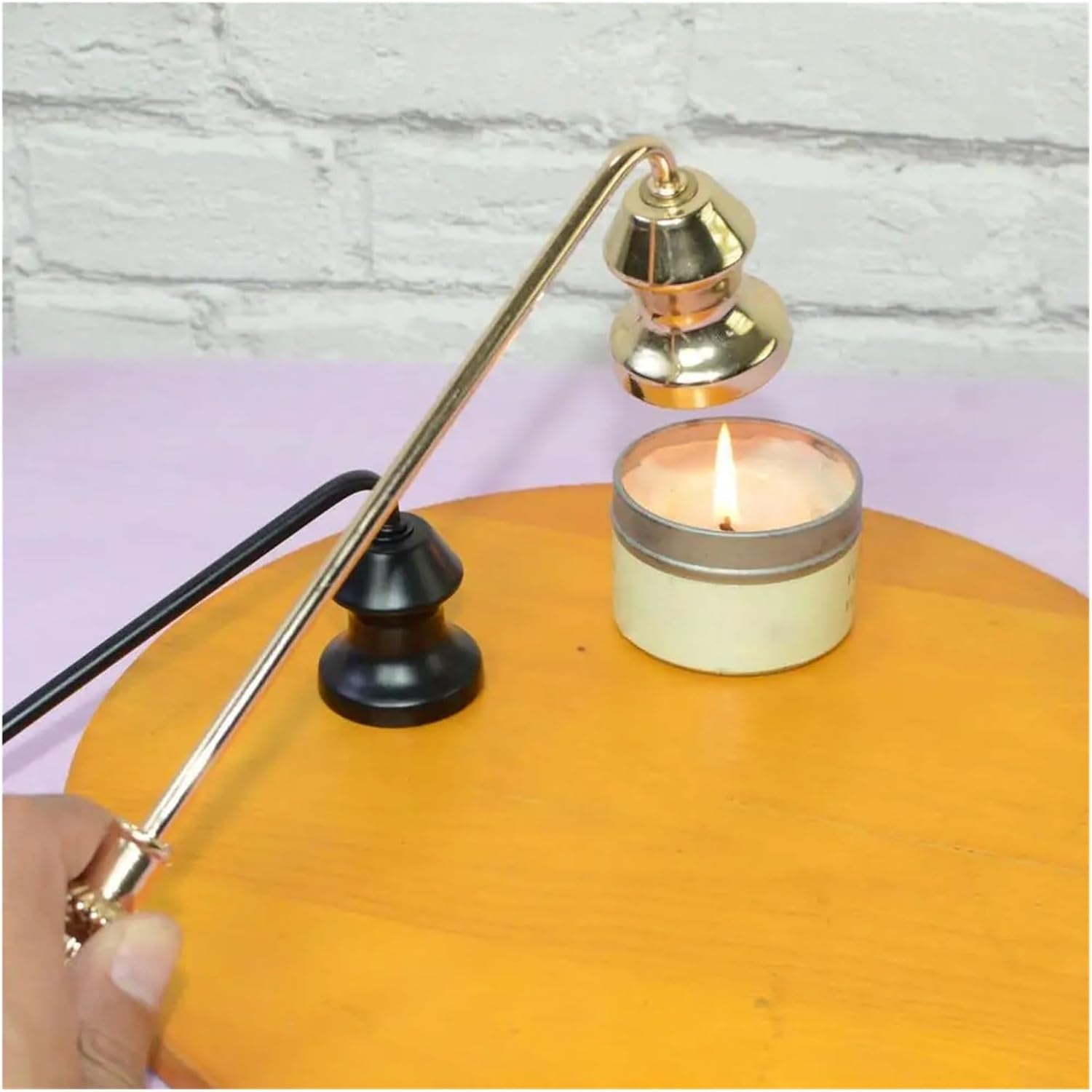 Candle Snuffer Vintage 2pcs Metal Bell Candle Extinguisher with Long Handle Stainless Steel Tealight Wick Flame Snuffer Putting Out Stopper(Black Long)
