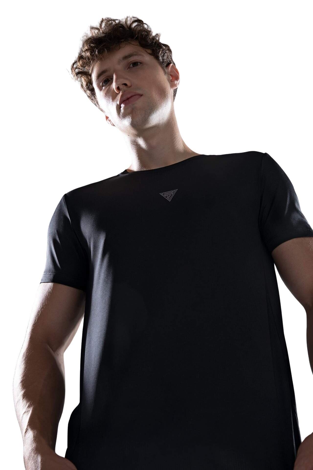 Erkek Defacto Fit Slim Fit Bisiklet Yaka Sporcu Tişört