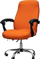 Vista 23 de Melaluxe Funda para silla de oficina - Funda elástica universal para silla de escritorio, fundas para silla de computadora (tamaño: M) - Gris oscuro