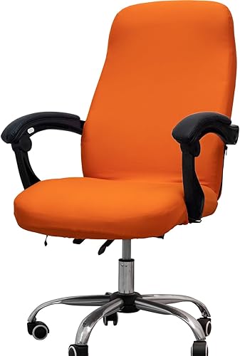 Miniatura 23 de Melaluxe Funda para silla de oficina - Funda elástica universal para silla de escritorio, fundas para silla de computadora (tamaño: M) - Gris oscuro