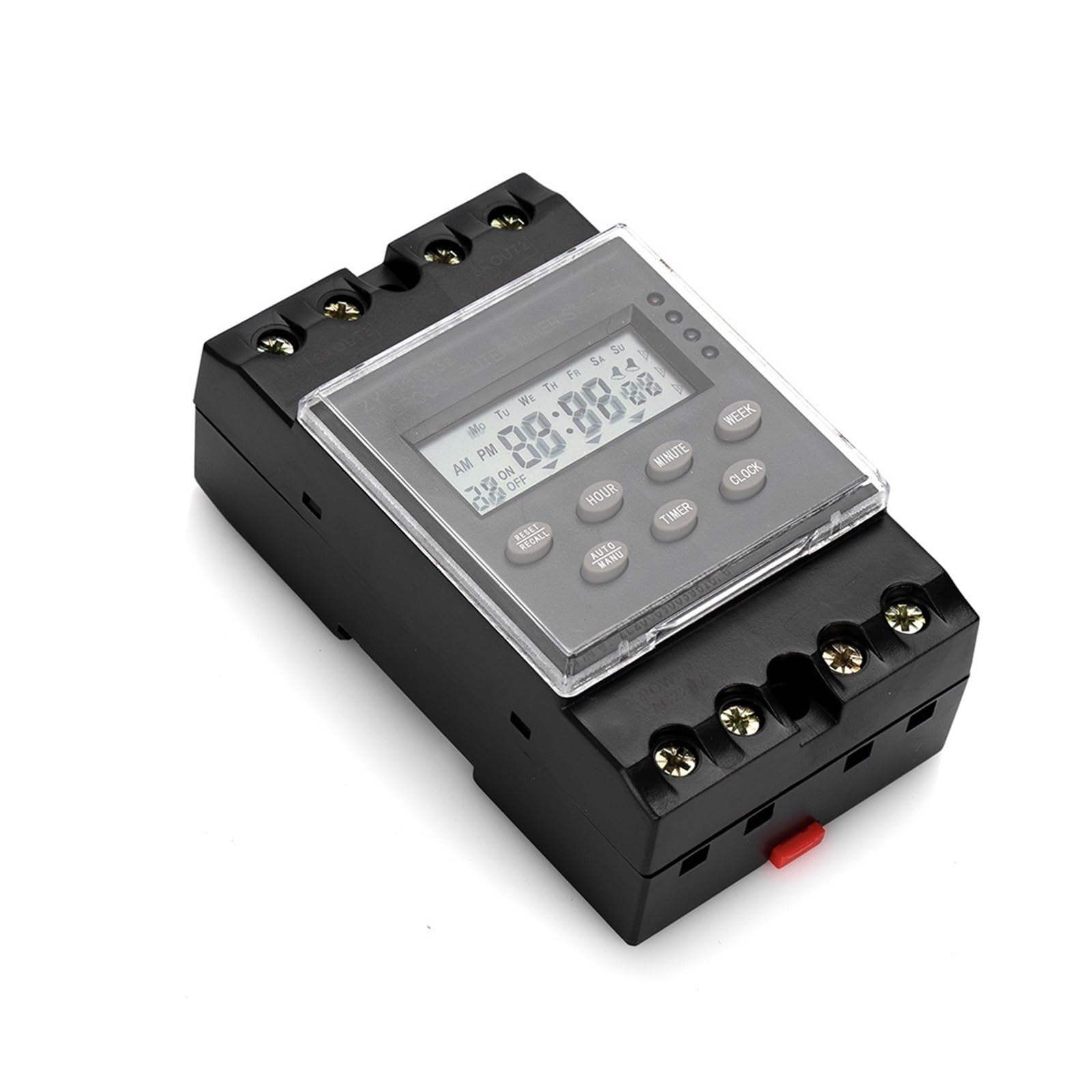 RWRAPS Interruptor Temporizador programable Interruptor de Tiempo electrónico programable AC 220V 25A 1 Minuto a 168 Horas 3 Canales Temporizador automático Digital Montaje en Carril DIN