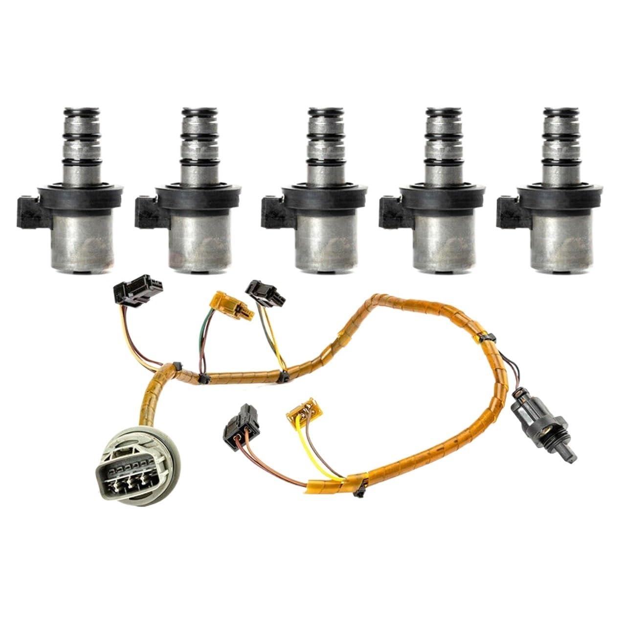 Wxnlbb One Color F4a41,F4a42 Transmission Solenoids Valve Set With Harness Compatible With 1996-On Mitsubishi Hyundai Kia Refurbished Auto Spare Parts