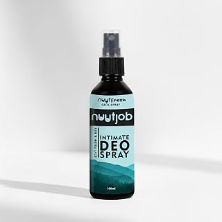 Nuutjob NuutFresh Intimate Deo Spray for Men (100ml) | Anti-Itch Sack Spray with Tea Tree, Witch Hazel & Green Tea | Alcoh... Price In India