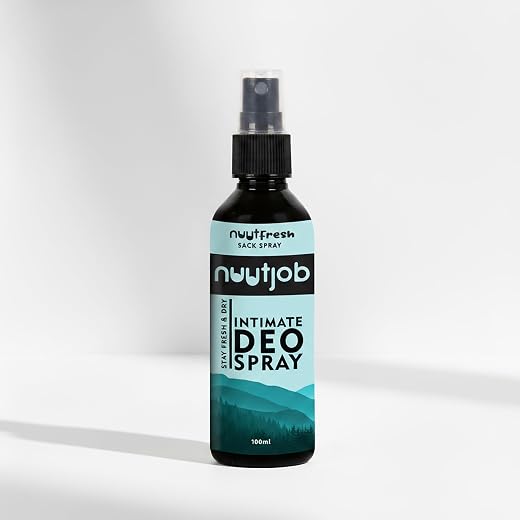 Nuutjob NuutFresh Intimate Deo Spray for Men (100ml) | Anti-Itch Sack Spray with Tea Tree, Witch Hazel &amp; Green Tea | Alcoh...