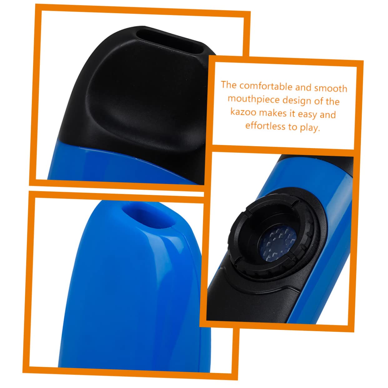 Abaodam 3 Set kazoo per bambini chitarra elettrica con strumento elettrico Kazoo o con diaphragmi per flauto accompagnamento di chitarra per adulti AbS Blue