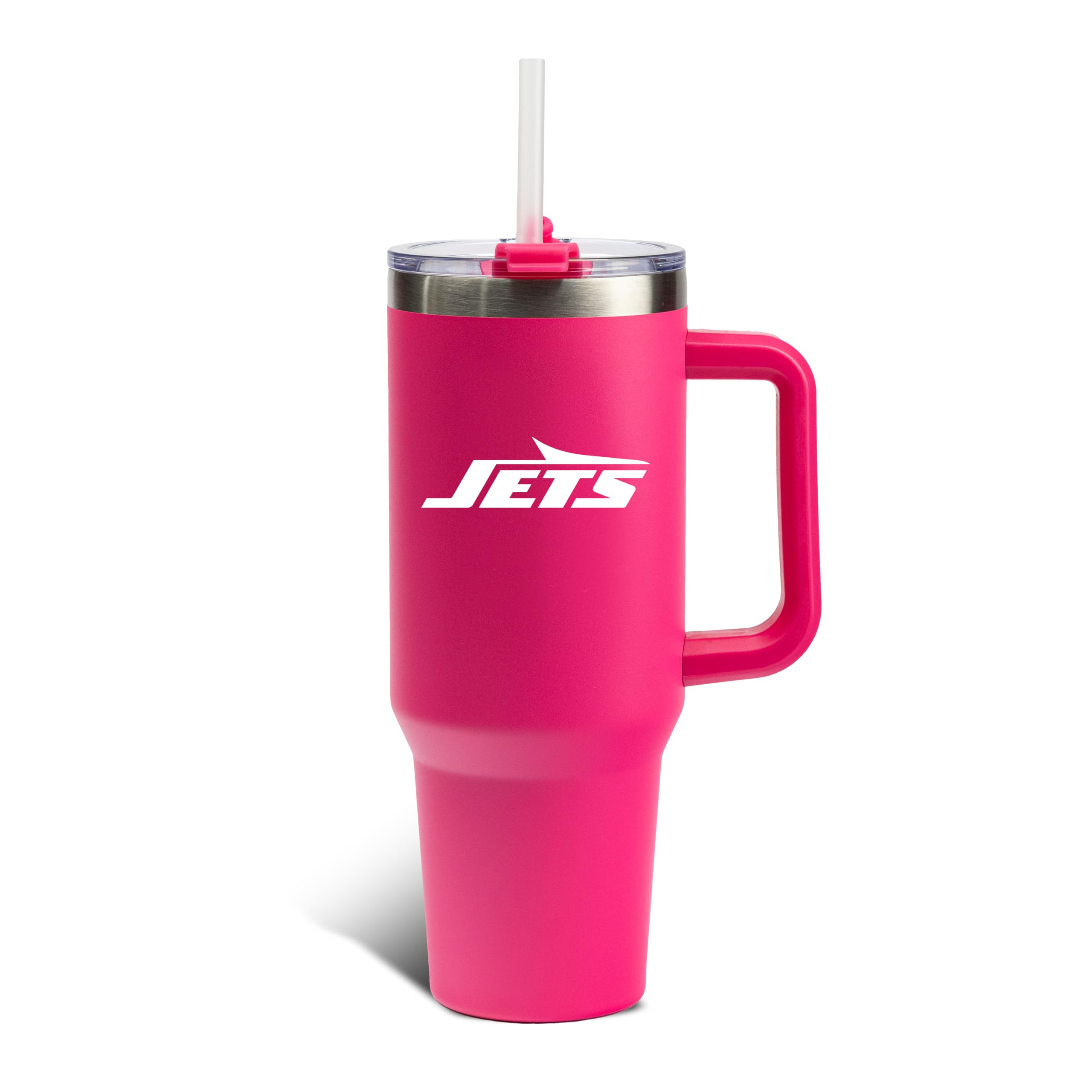 The Memory Company Officially Licensed NFL - New York Jets 40oz Pink Game Day Tumbler with Team Logo