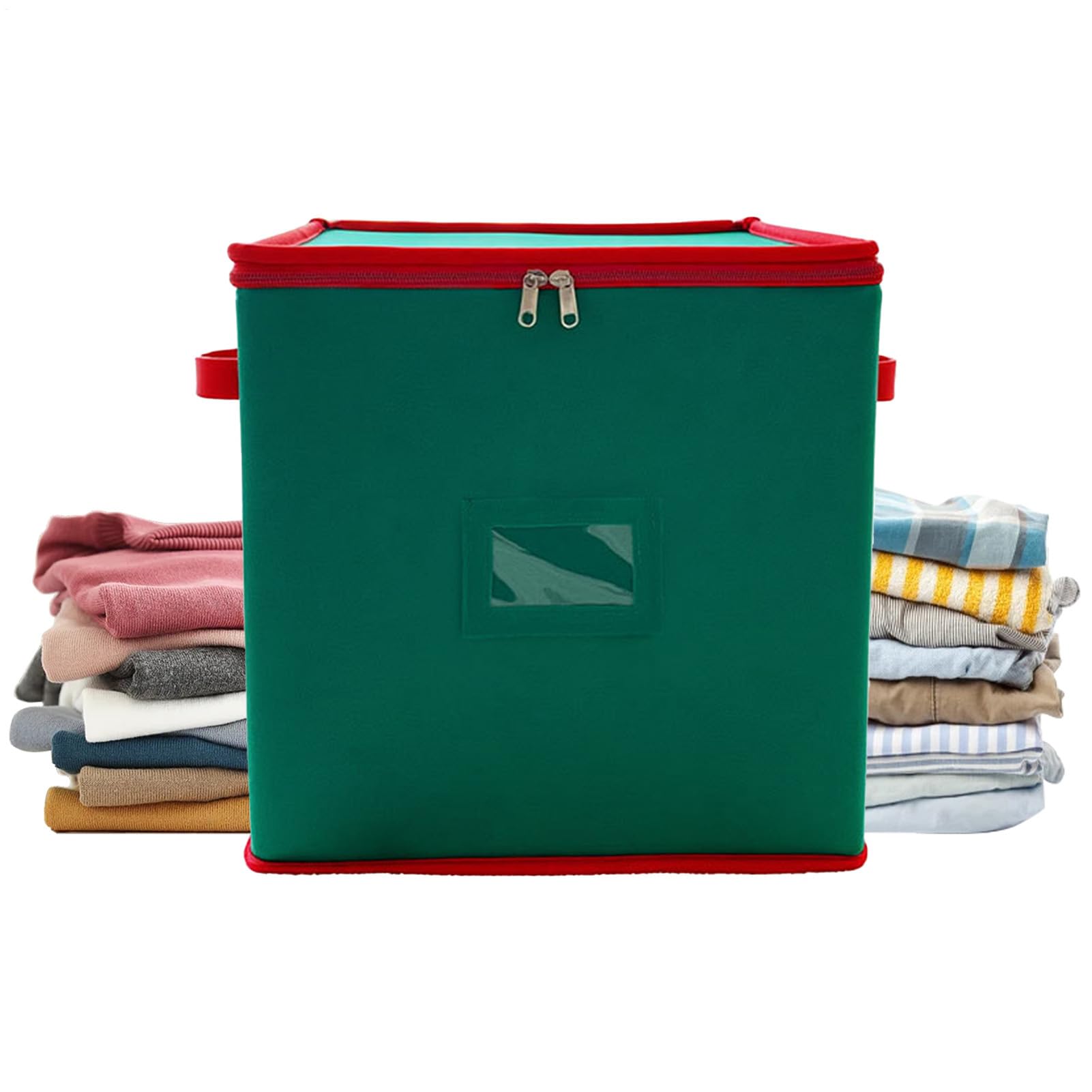 Boîte de rangement pour ornements et 64 boules de Noël pliable