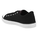Unistar Men's Low-Top Canvas Shoes | Rugged Sole, Lace-Up Hiking & Trekking Footwear for Outdoor Adventures (10, Black) gallery image