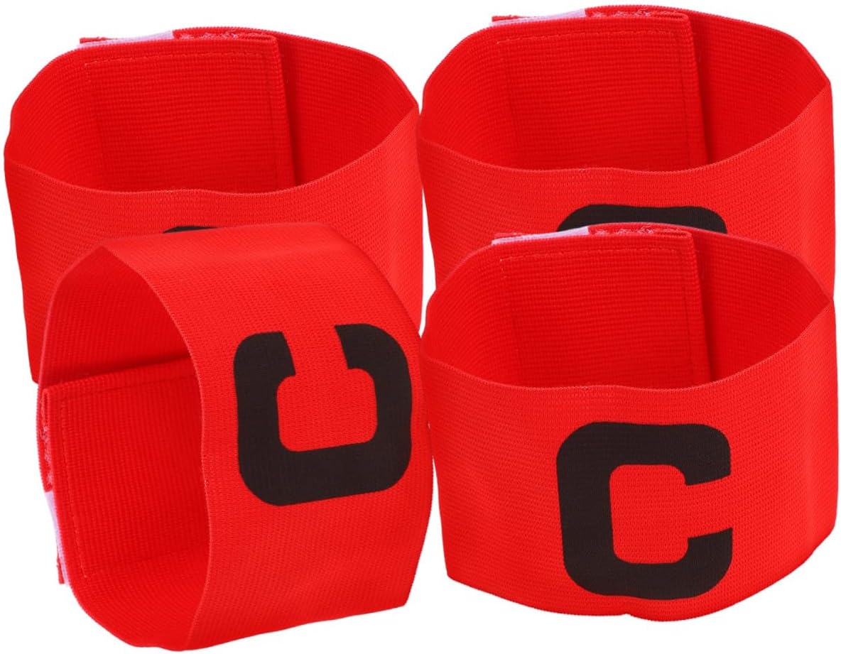 BESPORTBLE Captain Bands for Football Chin Strap Wear-Resistant Arm Band Sports Headband 4pcs Set