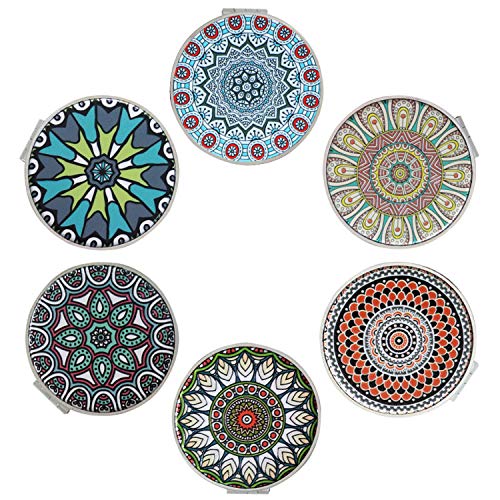 Beaufy Magnifying Travel Makeup Compact Mirror Small Pocket Purse Mirrors Bulk Handheld Folding