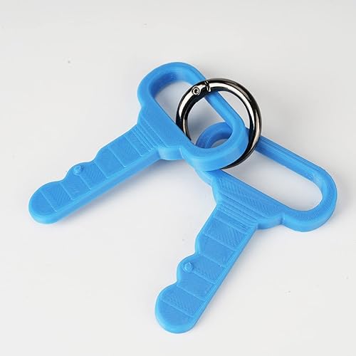 Miniatura 2 de Llave de Repuesto para Little Tikes Cozy Coupe, Paquete de 2 Llaves Personalizadas para Carro de Juguete, Llave de Regalo para Niños (Azul)