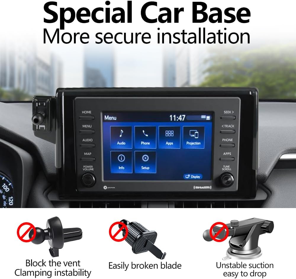 Car Magnetic Phone Mount for Toyota RAV4 2019-2025 [ 7/8 inch Touch Screen ] Auto Interior Accessories Best Cellphone Holder Mobile Cradle Cell Phones Navigation Charging Screen Stand Accessory