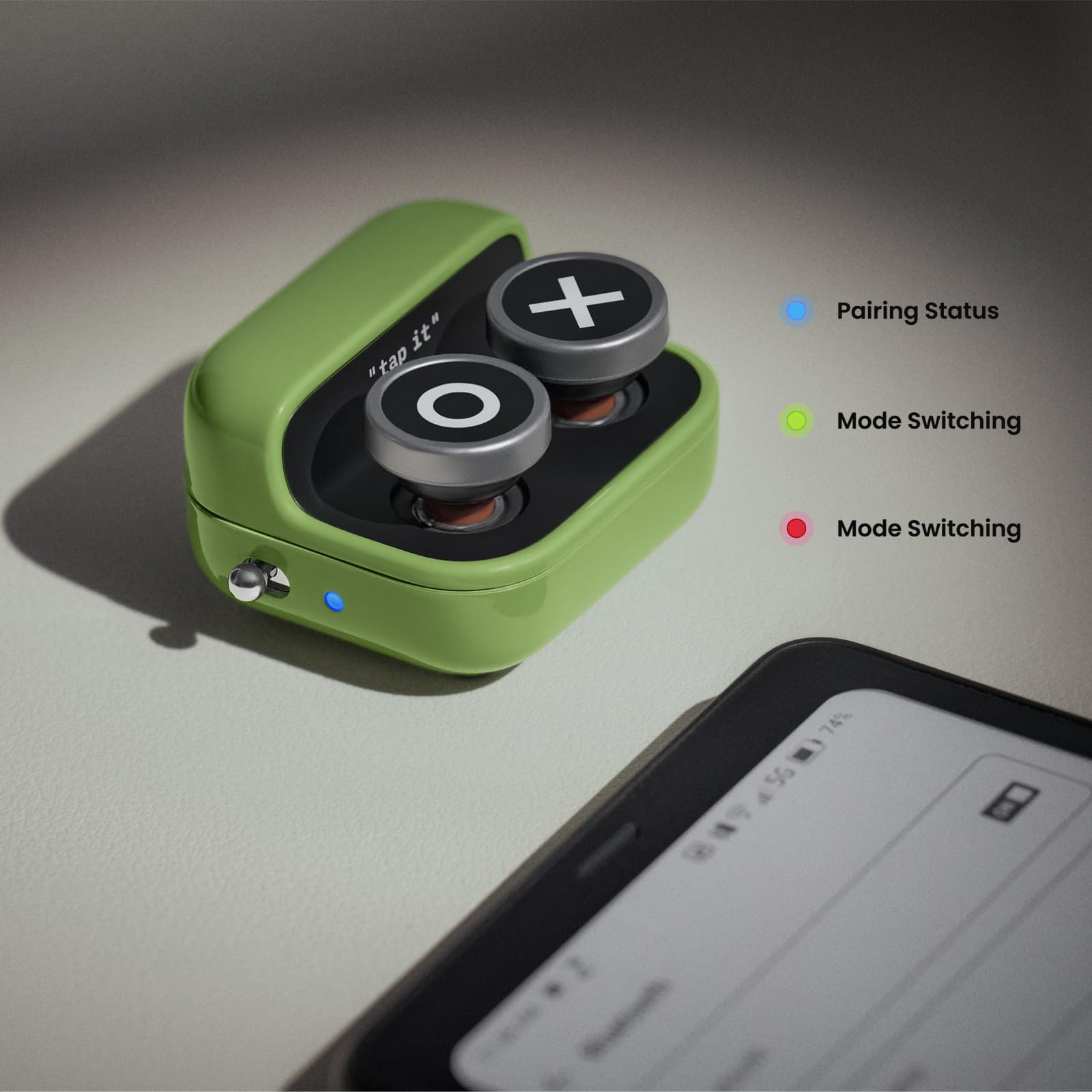 BOOX Tappy Télécommande Tourne Page Bluetooth Bouton Mécanique Vert pour BOOX Tablette