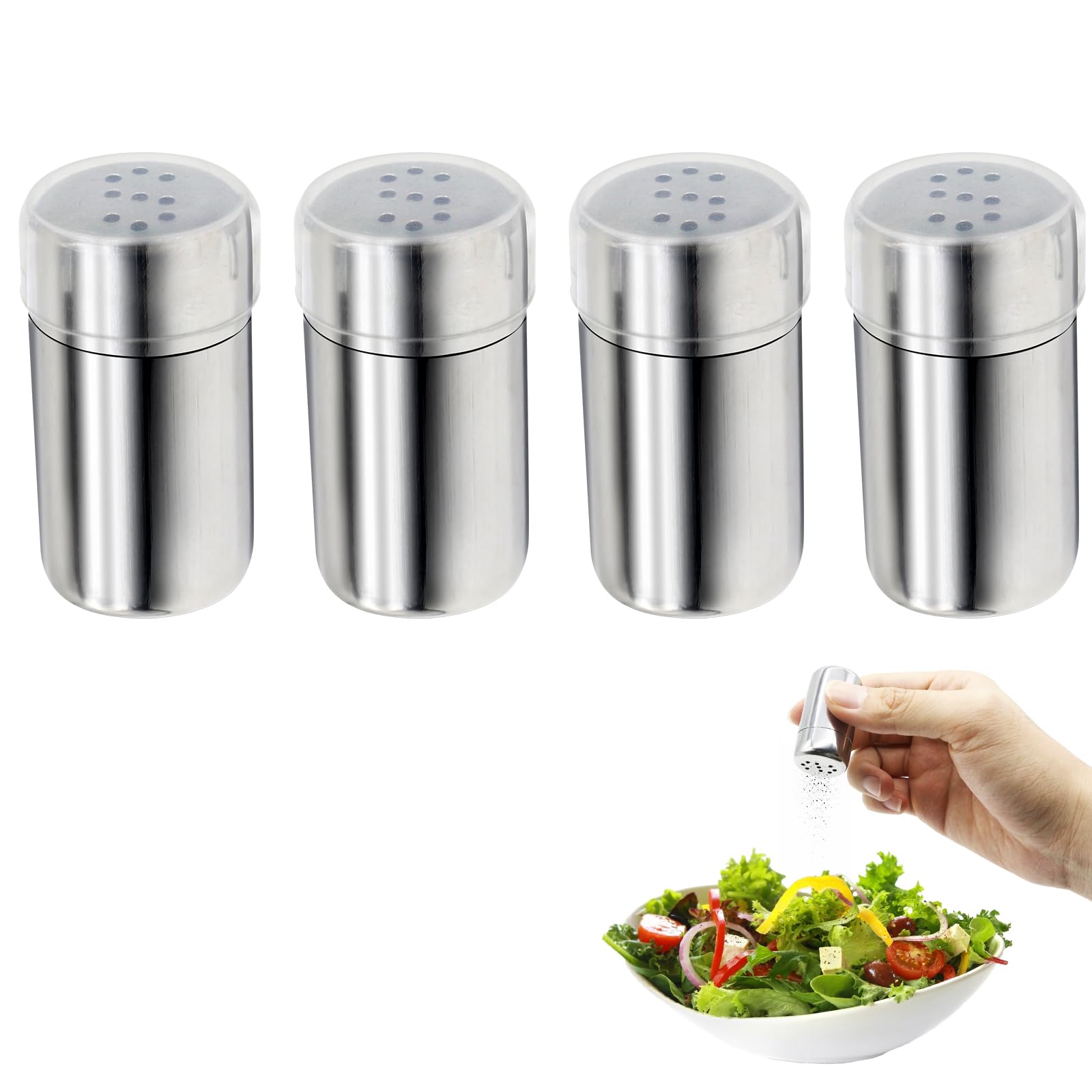 Amazon.com: Mini Salt and Pepper Shakers 4-Pack, Travel Spice