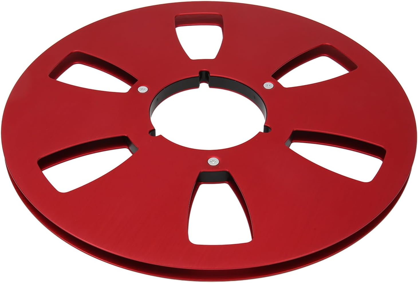 1/4 10 Inch Empty Tape Reel Sound Tape Empty Reel Heavy Duty 6 Hole Universal Replacement for Reel to Reel Tape Player (Red)