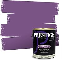 Vista 98 de PRESTIGE Pinturas de pintura interior e imprimación en uno, 1 galón, plano, combinación comparable de Sherwin Williams* Kimono Violet*