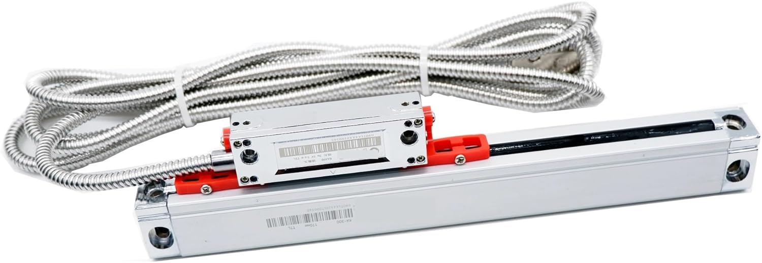 Linear Glass Scale Sensor 0.005mm TTL 520mm-1020mm Linear Displacement Optical Encoder Ruler - Precise Measurement(KA300-970mm)
