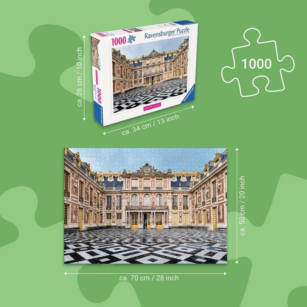 Ravensburger Jigsaw Puzzle 1000 Pieces Castle Versailles, France - Jigsaw Puzzle Adults +14 Years, 70 x 50 cm, Puzzle for Adults, Castles Collection, Gift Ideas