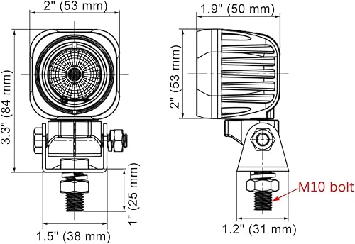 Miniatura 7 de Vaina LED antiniebla redonda superbrillante de 2 pulgadas para motocicleta, haz de inundación de largo alcance blanco frío de 6000 K, carcasa de