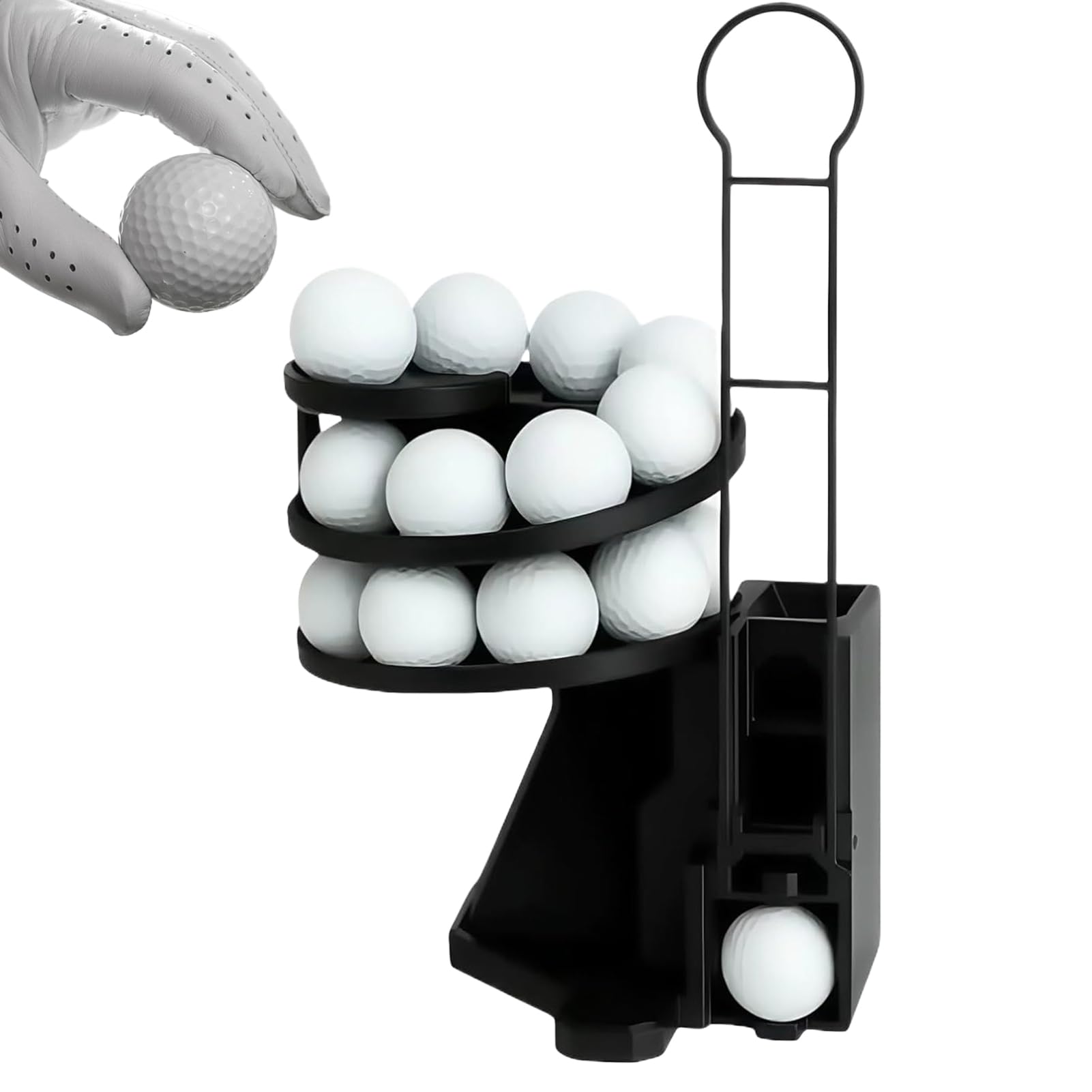 Ballspender | Range Reload Golfballwerfer Pro | Automatische Abschlagmaschine hält 25 Bälle, einfaches Nachladen, einfach einzurichten, für Zuhause, Unterhaltung, Club, Freizeit, Hinterhoffahren
