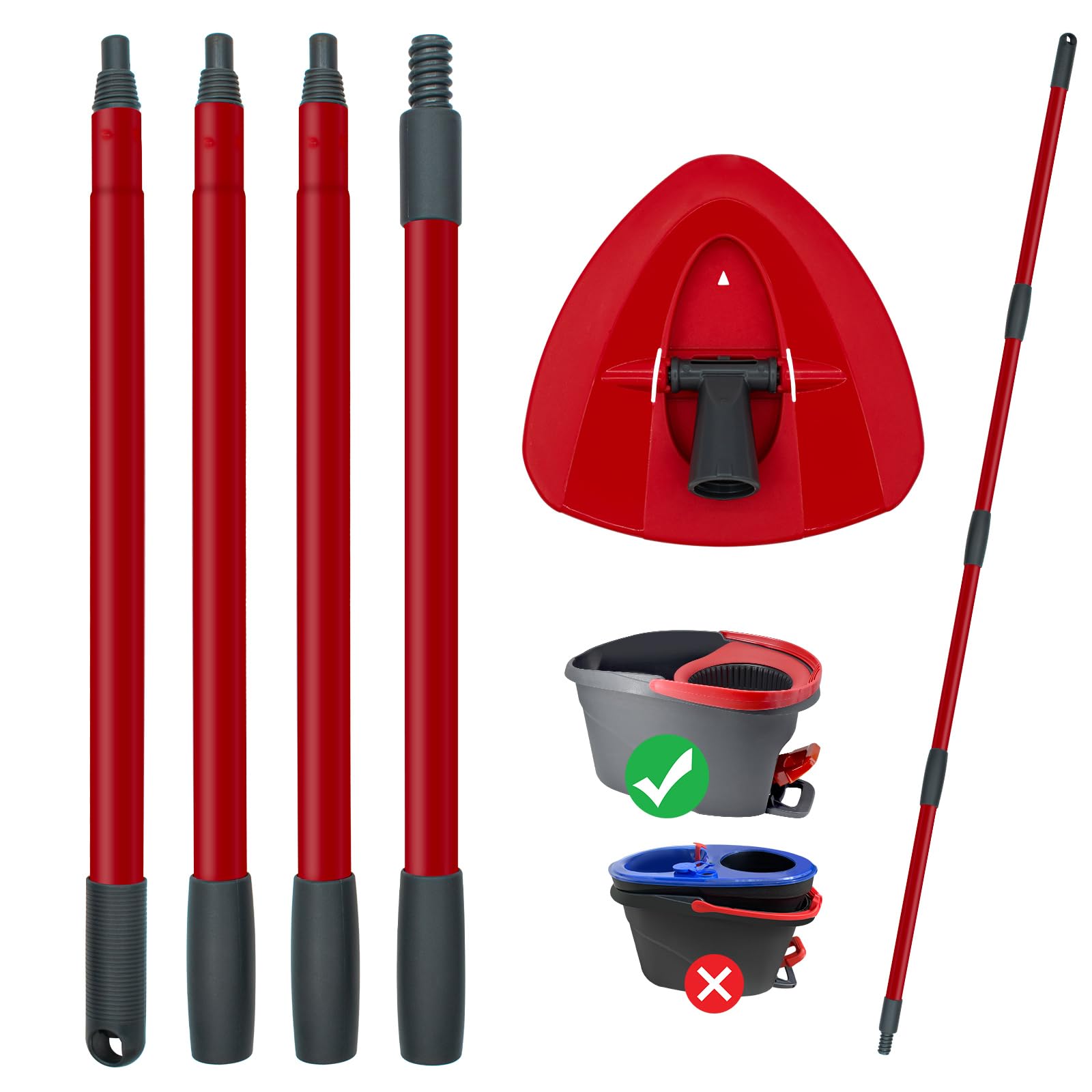 Ziivita Spin Mop Handle Replacement - Compatible With