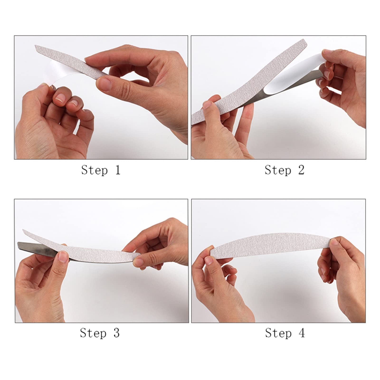 TRUSTTWO 50 pz/100 pz Grigio pastiglie Rimovibili con Manico in Metallo di Ricambio Carta vetrata Lima for Unghie 100/180 Misura for Manicure Callus Remover Buffer The 50Pcs Sandpaper 18