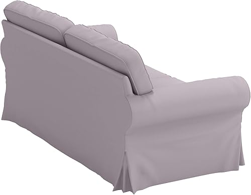 Vista 22 de La funda de repuesto de algodón pesado Ektorp para sofá de 3 asientos está hecha compatible con IKEA Ektorp (sofá Ektorp gris oscuro)