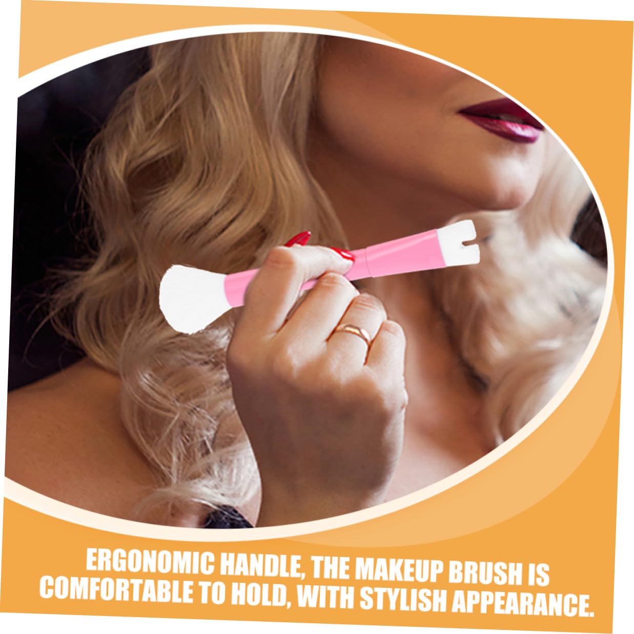 2pcs Dual-end Nose Contour Makeup Brush with Loose Powder Brush for Women Portable for Nose Makeup and Highlighting