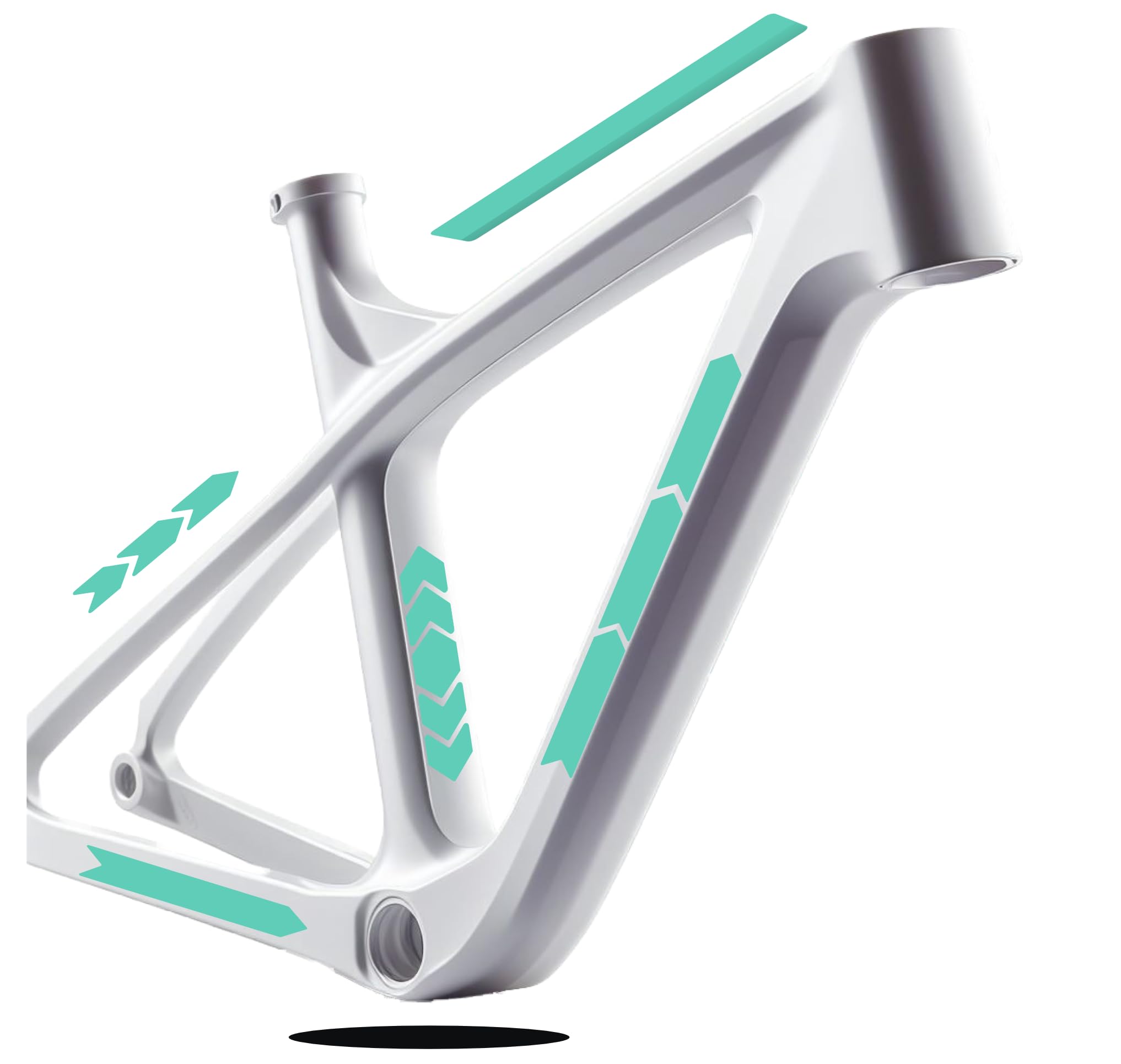 Set 10 Adesivi Stickers Decal Telaio Bici Bicicletta Kit adesivi telaio MTB BDC Universale Protezione COD. B0188 (MENTA 55)