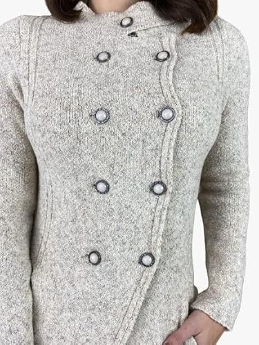 Casaco Sobretudo Feminino Tricot Inverno R043 (CINZA, G)