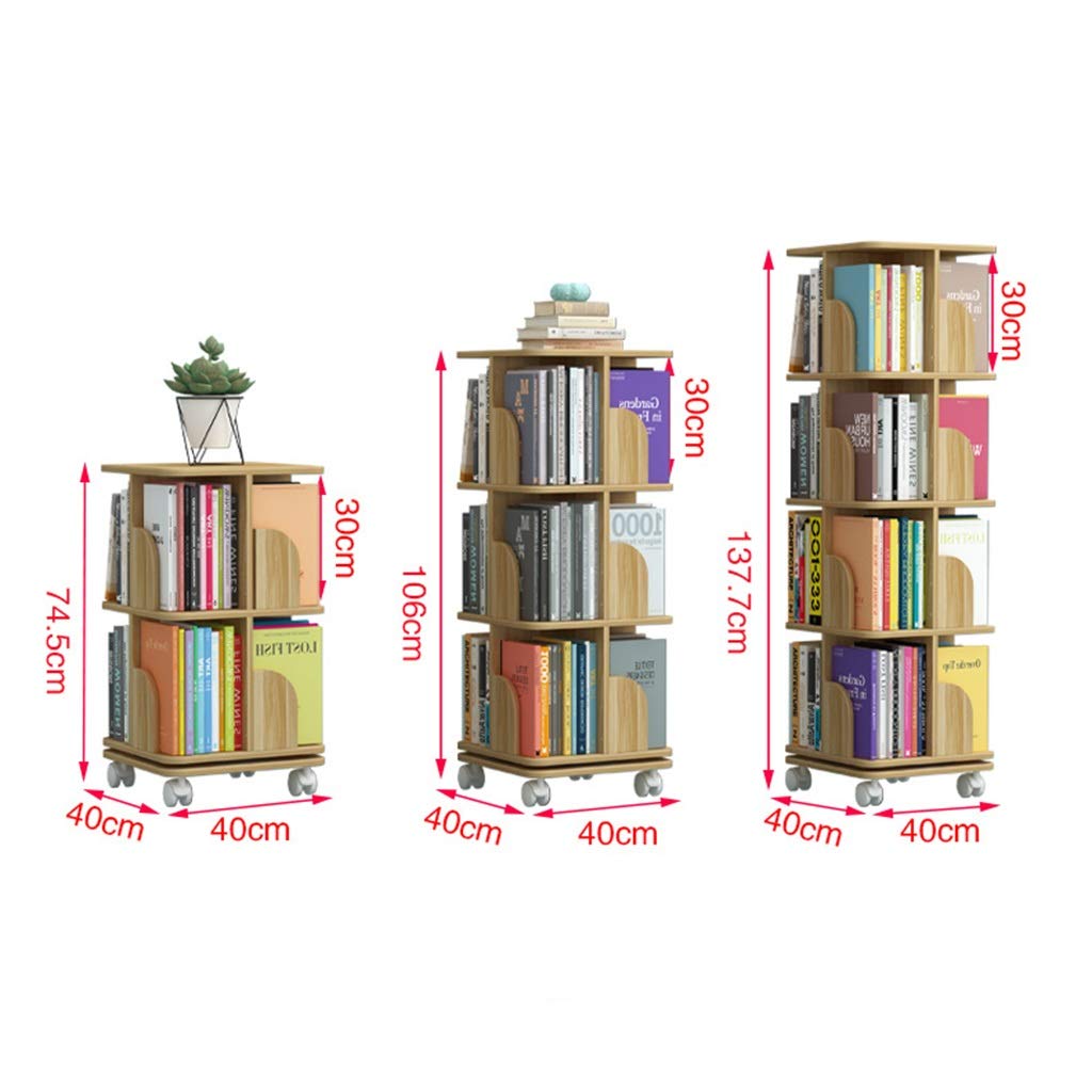 Estantería giratoria para libros ilustrados infantiles con rueda de pie de 360°, estantería simple para cultivar el interés de los niños