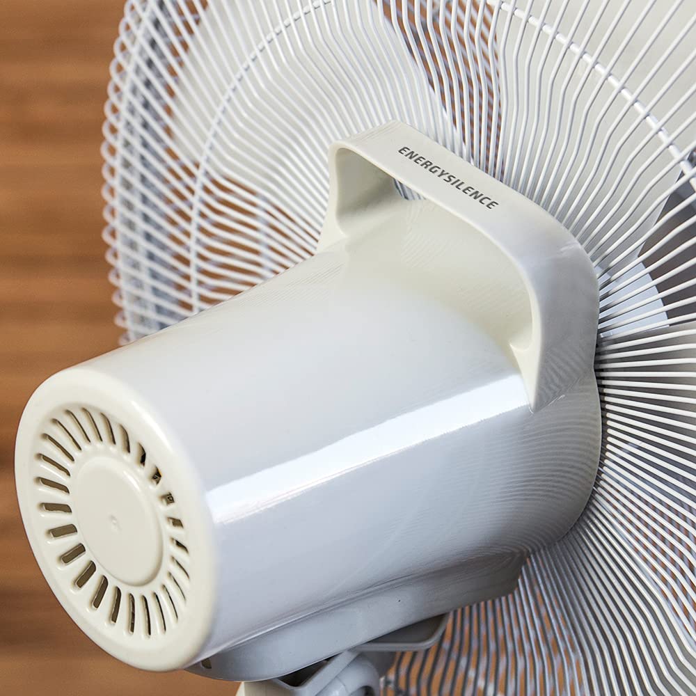 Cecotec Ventilador de Pie EnergySilence 540 Smart. 5 Aspas 16"(40cm) de Di‡metro, Oscilante, 3 Velocidades, Dos Alturas(78-135cm), Motor de Cobre, Temporizador de 7h, Mando a Distancia, 60W