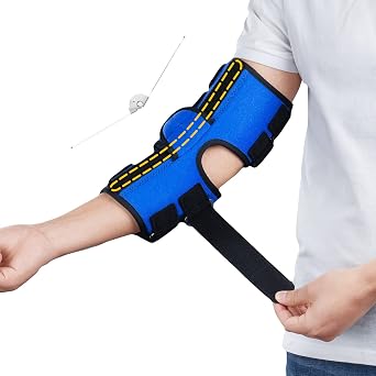 Elbow Splint Brace for Cubital Tunnel Syndrome and Ulnar Nerve Entrapment,New Upgraded with 4 Angles Adjustable,Fixed Elbow,Prevent Excessive Bending,for Men,Women,fits Left and Right Arm - M